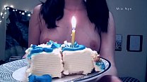 Teen birthday cake sploshing webcam show MiaNyx