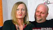 German teen meet old swinger couple at casting for threesome FFM